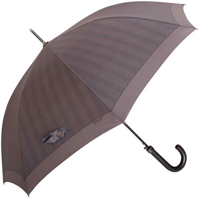 Parasol Męski Klasyczny z Wzorem Jodełka Grafit Parasol Męski Klasyczny z Wzorem Jodełka Grafit