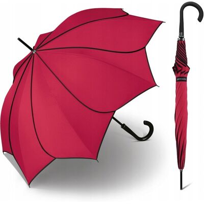 Pierre Cardin, Parasol damski, czerwono-czarny Pierre Cardin, Parasol damski, czerwono-czarny
