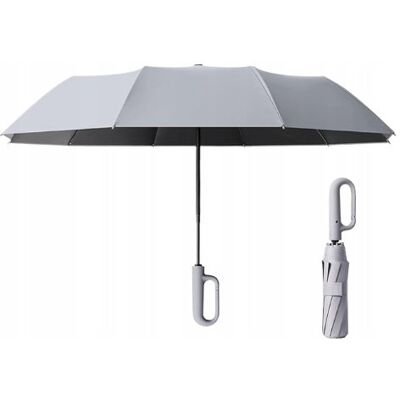 Inny producent Parasol Parasolka Składana Automatyczna Wzmocniona Wiatroodporna Szara Inny producent Parasol Parasolka Składana Automatyczna Wzmocniona Wiatroodporna Szara