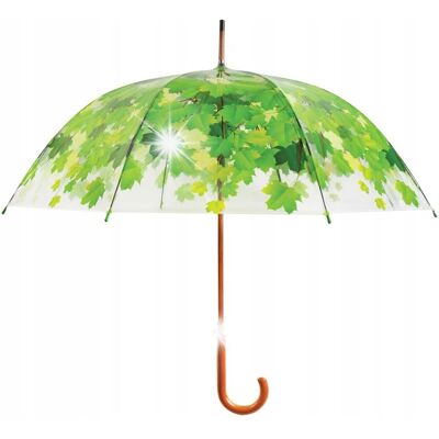 Inny producent Parasol transparentny PRZEZROCZYSTY parasolka w LIŚCIE automat duża 92,5cm Inny producent Parasol transparentny PRZEZROCZYSTY parasolka w LIŚCIE automat duża 92,5cm