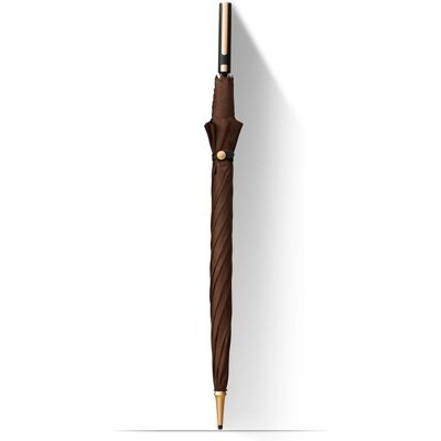 KRAGO ACCESSORIES Parasol typu laska Brown Gold KRAGO ACCESSORIES Parasol typu laska Brown Gold