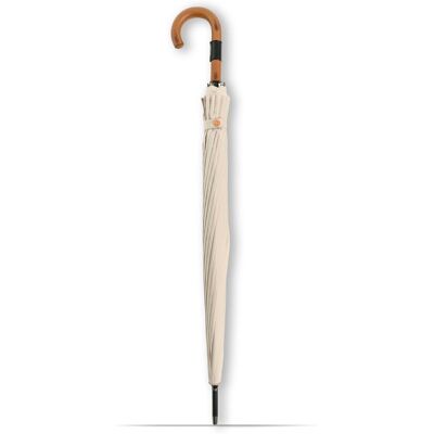 KRAGO ACCESSORIES Parasol typu laska Prime 16 szprych z drewnianą rączką beżowy KRAGO ACCESSORIES Parasol typu laska Prime 16 szprych z drewnianą rączką beżowy