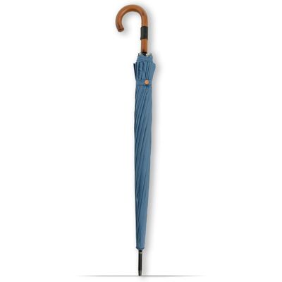 KRAGO ACCESSORIES Parasol typu laska Prime 16 szprych z drewnianą rączką niebieski KRAGO ACCESSORIES Parasol typu laska Prime 16 szprych z drewnianą rączką niebieski