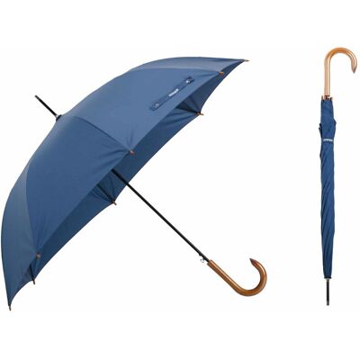 KRAGO ACCESSORIES Parasol typu laska z drewnianą rączką J Wooden Blue KRAGO ACCESSORIES Parasol typu laska z drewnianą rączką J Wooden Blue
