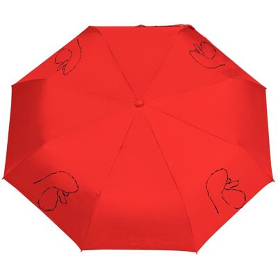 Manu24 Parasol z Psami Parasolka Pudel Składana, Lekka, Wiatroodporna Czerwony Manu24 Parasol z Psami Parasolka Pudel Składana, Lekka, Wiatroodporna Czerwony