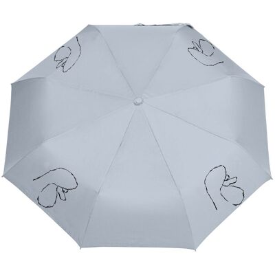 Manu24 Parasol z Psami Parasolka Pudel Składana, Lekka, Wiatroodporna Szary Manu24 Parasol z Psami Parasolka Pudel Składana, Lekka, Wiatroodporna Szary