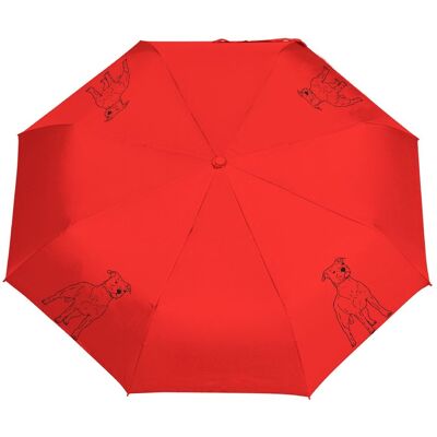 Manu24 Parasol z Psami Parasolka Stafik Składana, Lekka, Wiatroodporna Czerwony Manu24 Parasol z Psami Parasolka Stafik Składana, Lekka, Wiatroodporna Czerwony