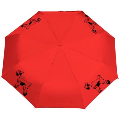 Manu24 Parasol z Psami Parasolka Sznaucer 2 Składana, Lekka, Wiatroodporna Czerwony Manu24 Parasol z Psami Parasolka Sznaucer 2 Składana, Lekka, Wiatroodporna Czerwony