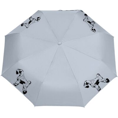 Manu24 Parasol z Psami Parasolka Sznaucer 2 Składana, Lekka, Wiatroodporna Szary Manu24 Parasol z Psami Parasolka Sznaucer 2 Składana, Lekka, Wiatroodporna Szary