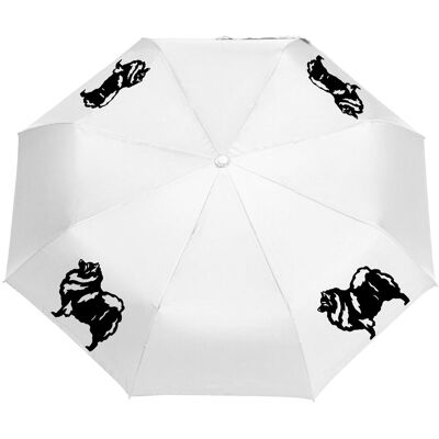 Manu24 Parasol z Psami Parasolka Szpic Składana, Lekka, Wiatroodporna Biały Manu24 Parasol z Psami Parasolka Szpic Składana, Lekka, Wiatroodporna Biały