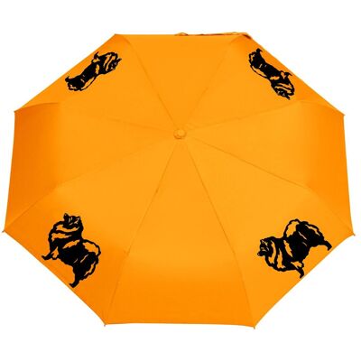 Manu24 Parasol z Psami Parasolka Szpic Składana, Lekka, Wiatroodporna Pomarańczowy Manu24 Parasol z Psami Parasolka Szpic Składana, Lekka, Wiatroodporna Pomarańczowy