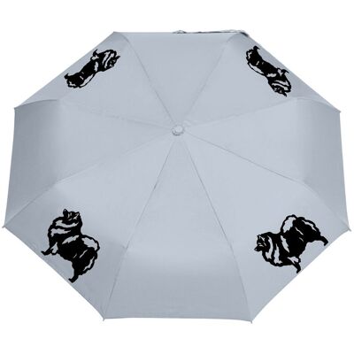 Manu24 Parasol z Psami Parasolka Szpic Składana, Lekka, Wiatroodporna Szary Manu24 Parasol z Psami Parasolka Szpic Składana, Lekka, Wiatroodporna Szary