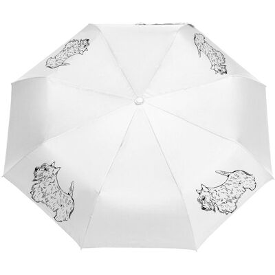 Manu24 Parasol z Psami Parasolka Terrier Szkocki Składana, Lekka, Wiatroodporna Biały Manu24 Parasol z Psami Parasolka Terrier Szkocki Składana, Lekka, Wiatroodporna Biały