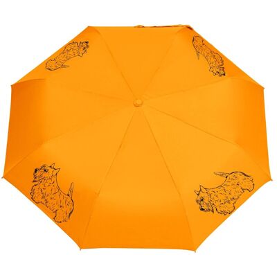 Manu24 Parasol z Psami Parasolka Terrier Szkocki Składana, Lekka, Wiatroodporna Pomarańczowy Manu24 Parasol z Psami Parasolka Terrier Szkocki Składana, Lekka, Wiatroodporna Pomarańczowy
