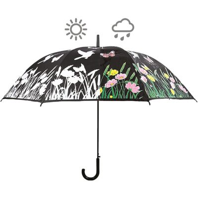Esschert Design Parasol zmieniający kolory Kwiecista łąka 116 cm Esschert Design Parasol zmieniający kolory Kwiecista łąka 116 cm