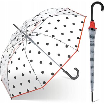 Parasolka Damska Długa Przezroczysta Happy Rain Parasolka Damska Długa Przezroczysta Happy Rain