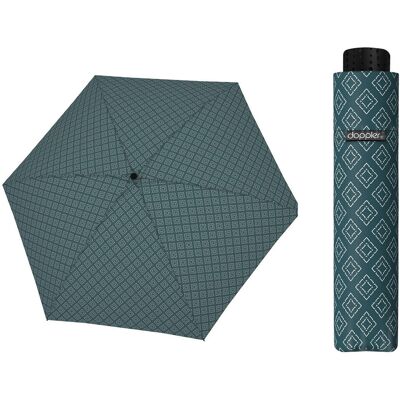 Parasolka damska do kieszeni lub torebki DOPPLER Fiber Havanna tylko 140 g, zielona Parasolka damska do kieszeni lub torebki DOPPLER Fiber Havanna tylko 140 g, zielona