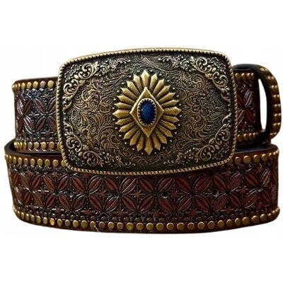 Inny producent Pas pasek kowbojski western VINTAGE KLAMRA DŻETY NITY TEXAS KAMIEŃ 105 cm Inny producent Pas pasek kowbojski western VINTAGE KLAMRA DŻETY NITY TEXAS KAMIEŃ 105 cm