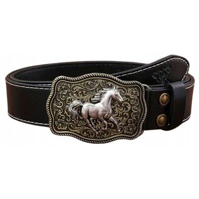 Inny producent Pas Pasek Kowbojski Westernowy Czarny Koń Retro Vintage Texas Zachód 120 Cm Inny producent Pas Pasek Kowbojski Westernowy Czarny Koń Retro Vintage Texas Zachód 120 Cm
