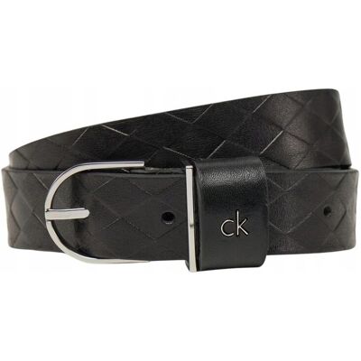Pasek damski skórzany do spodni Calvin Klein K60K613152 czarny - Belt: 90 Pasek damski skórzany do spodni Calvin Klein K60K613152 czarny - Belt: 90