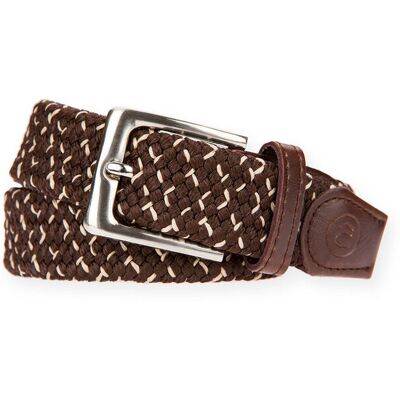 Lancerto Pasek Pleciony Braid Brązowo-Beżowy Lancerto Pasek Pleciony Braid Brązowo-Beżowy