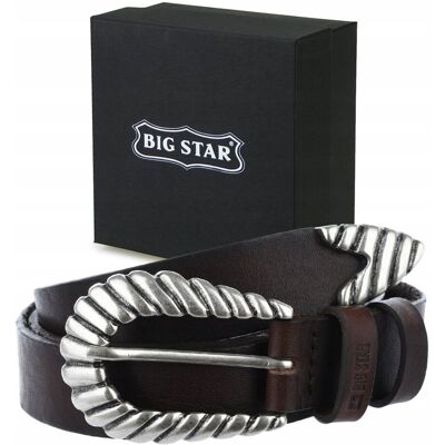 Inny producent Pasek Skórzany Damski Big Star Do Spodni Brązowy +Etui 85/100 Cm Inny producent Pasek Skórzany Damski Big Star Do Spodni Brązowy +Etui 85/100 Cm