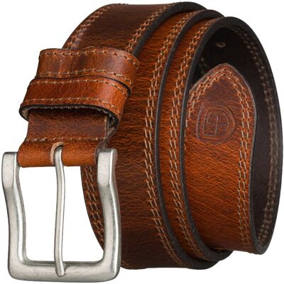 Pasek skórzany męski do spodni jeansów elegancki brązowy klasyczny ze skóry naturalnej Peterson 95 Pasek skórzany męski do spodni jeansów elegancki brązowy klasyczny ze skóry naturalnej Peterson 95