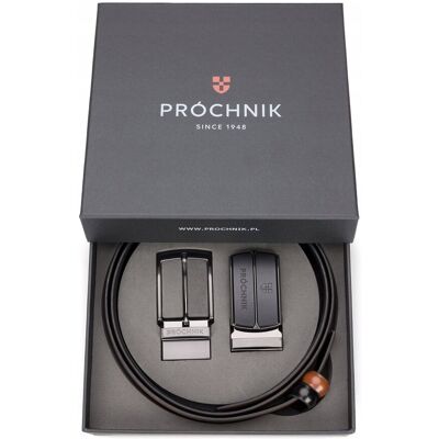 Pasek Skórzany Męski Dwustronny 4w1 Próchnik PM2 36/90 Pasek Skórzany Męski Dwustronny 4w1 Próchnik PM2 36/90