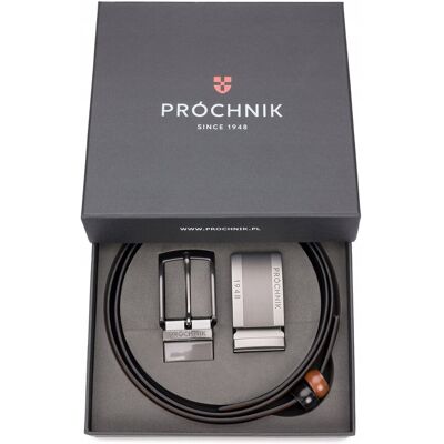 Pasek Skórzany Męski Dwustronny 4w1 Próchnik PM3 36/90 Pasek Skórzany Męski Dwustronny 4w1 Próchnik PM3 36/90