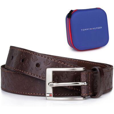Pasek Tommy Hilfiger 13TL01X045 BROWN 36 + OPAKOWANIE Pasek Tommy Hilfiger 13TL01X045 BROWN 36 + OPAKOWANIE