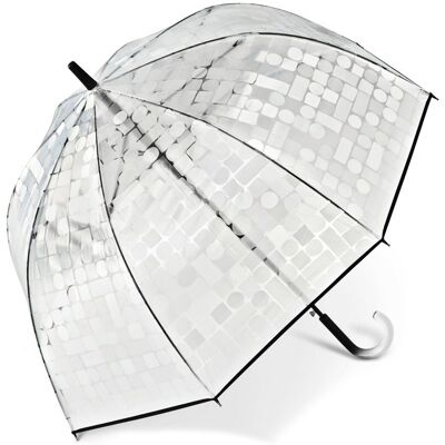 Pierre Cardin 83076 Long AC parasol transparentny z czarną obwódką Pierre Cardin 83076 Long AC parasol transparentny z czarną obwódką