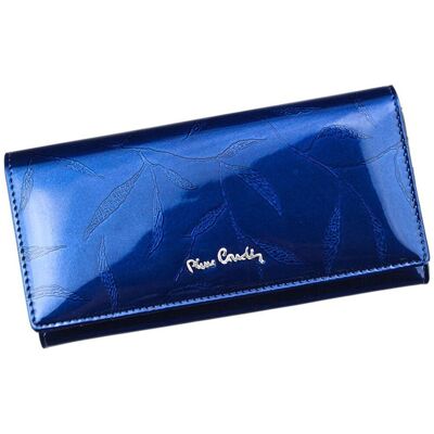 Pierre Cardin, Portfel skórzany damski, 02, Leaf 106, niebieski Pierre Cardin, Portfel skórzany damski, 02, Leaf 106, niebieski
