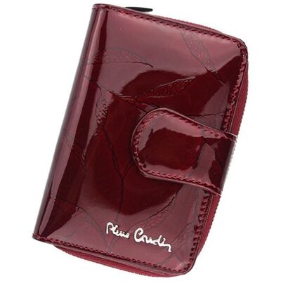 Pierre Cardin, Portfel skórzany damski, 02, Leaf 115, bordowy, mały Pierre Cardin, Portfel skórzany damski, 02, Leaf 115, bordowy, mały