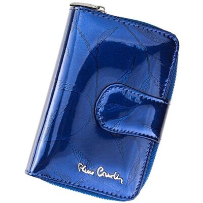 Pierre Cardin, Portfel skórzany damski, 02, Leaf 115, niebieski, mały Pierre Cardin, Portfel skórzany damski, 02, Leaf 115, niebieski, mały