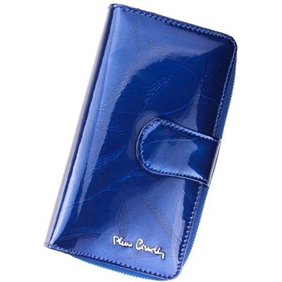 Pierre Cardin, Portfel skórzany damski, 02, Leaf 116, niebieski Pierre Cardin, Portfel skórzany damski, 02, Leaf 116, niebieski