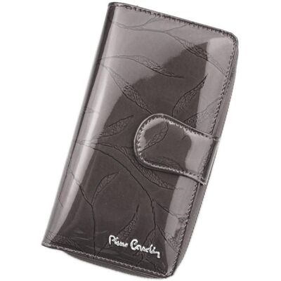 Pierre Cardin, Portfel skórzany damski, 02, Leaf 116, popielaty Pierre Cardin, Portfel skórzany damski, 02, Leaf 116, popielaty
