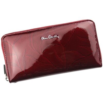 Pierre Cardin, Portfel skórzany damski, 02, Leaf 119, bordowy Pierre Cardin, Portfel skórzany damski, 02, Leaf 119, bordowy