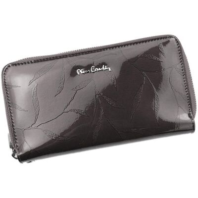 Pierre Cardin, Portfel skórzany damski, 02, Leaf 119, popielaty Pierre Cardin, Portfel skórzany damski, 02, Leaf 119, popielaty