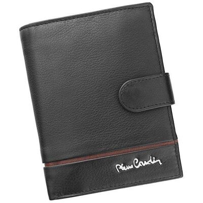 Pierre Cardin, Portfel skórzany męski, czarny, 13x10,5x2,5 cm Pierre Cardin, Portfel skórzany męski, czarny, 13x10,5x2,5 cm