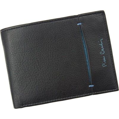 Pierre Cardin, Portfel skórzany męski, Tilak07 325, czarny/niebieski Pierre Cardin, Portfel skórzany męski, Tilak07 325, czarny/niebieski