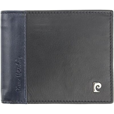 Pierre Cardin, Portfel skórzany męski, Tilak30 8824, czarny/niebieski Pierre Cardin, Portfel skórzany męski, Tilak30 8824, czarny/niebieski