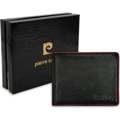 Pierre Cardin, Portfel Skórzany Męski, Tumble 324, Czarny/czerwony, Ochrona Rfid Pierre Cardin, Portfel Skórzany Męski, Tumble 324, Czarny/czerwony, Ochrona Rfid