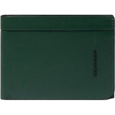 Portafogli Con Portamonete Uomo Piquadro Pu257w137r-Ve Verde Portafogli Con Portamonete Uomo Piquadro Pu257w137r-Ve Verde