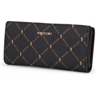 Portfel Damski Duży Elegancki Skóra Ekologiczna PUCCINI Brązowy PLXP0316-2 Portfel Damski Duży Elegancki Skóra Ekologiczna PUCCINI Brązowy PLXP0316-2