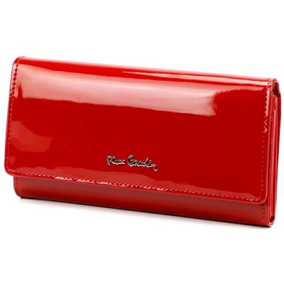 Portfel Damski Pierre Cardin 07 SHINY 100 Skórzany Lakierowany Czerwony Portfel Damski Pierre Cardin 07 SHINY 100 Skórzany Lakierowany Czerwony