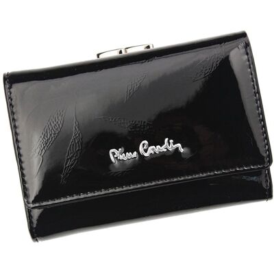 Portfel Damski Pierre Cardin zapinany na bigiel 02 LEAF 117 - Czarny Portfel Damski Pierre Cardin zapinany na bigiel 02 LEAF 117 - Czarny