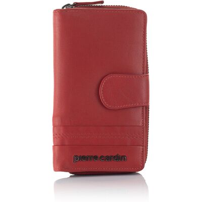 Portfel damski Pierre Cardin ze skóry naturalnej TILAK130 2202 - czerwony Portfel damski Pierre Cardin ze skóry naturalnej TILAK130 2202 - czerwony