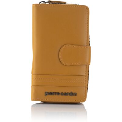 Portfel damski Pierre Cardin ze skóry naturalnej TILAK130 2202 - żółty Portfel damski Pierre Cardin ze skóry naturalnej TILAK130 2202 - żółty