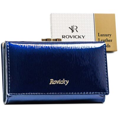Rovicky Portfel damski skórzany RH-23-1-SH-8162 Blue Rovicky Portfel damski skórzany RH-23-1-SH-8162 Blue