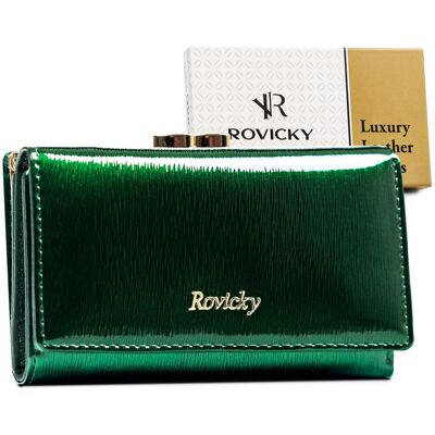 Rovicky Portfel damski skórzany RH-23-1-SH-8179 Green Rovicky Portfel damski skórzany RH-23-1-SH-8179 Green